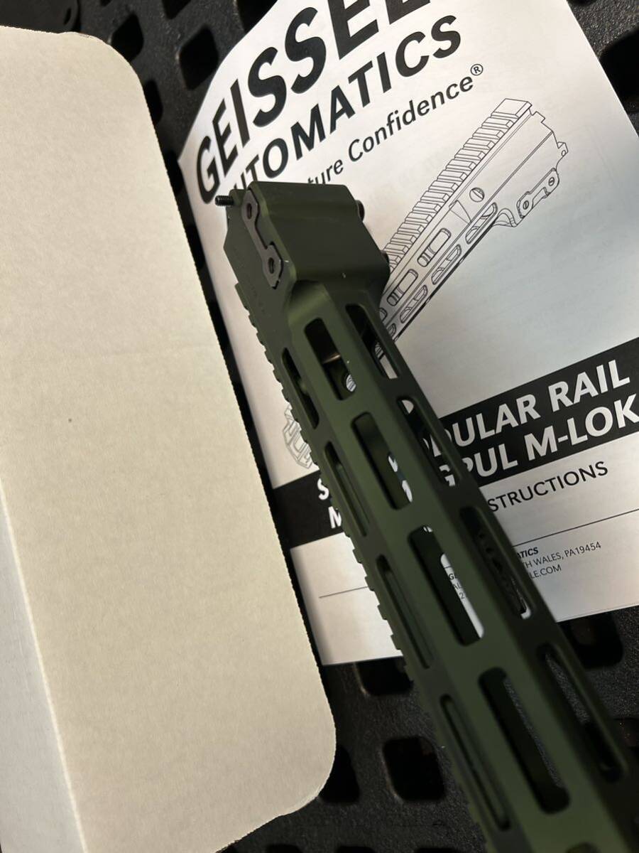 Geissele Automatics(ガイズリー) Super Modular Rail（SMR）MK16 （URG-I）13.5インチ M-LOK - ODG PTW トレポン　MWS VFC WA M4 実物_画像2