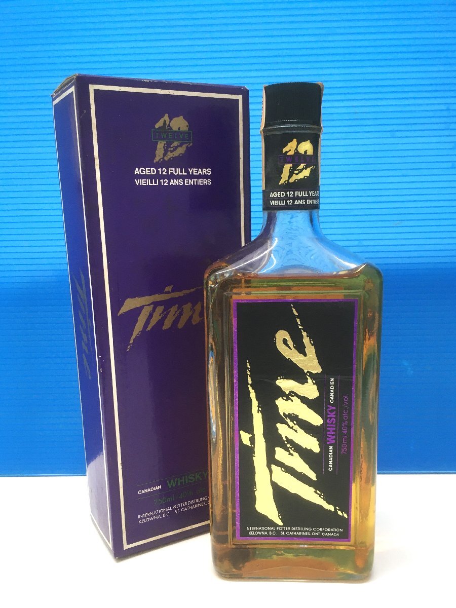 aet3002 【送料無料・未開栓】Time タイム CANADIAN WHISKY カナディアン ウィスキー 750ml 40% 古酒_画像1