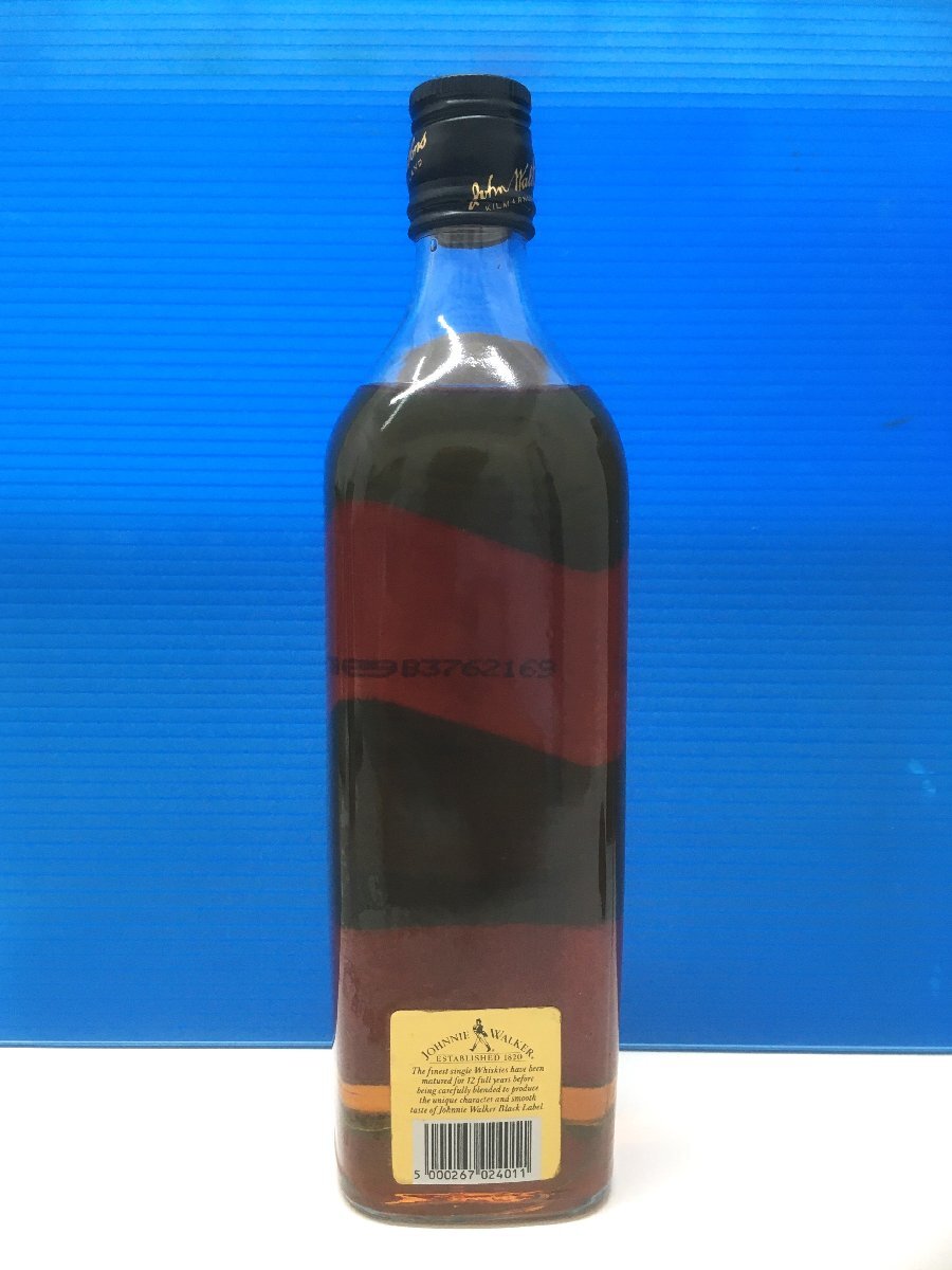 aet3005 【送料無料・未開栓】JOHNNIE WALKER ジョニー ウォーカー BLACK LABEL 黒 ブラックラベル 12年 黒キャップ 750ml 43% 古酒_画像5