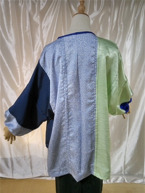 <.. ..> туника L размер .. б/у товар кимоно переделка лоскутное шитье 