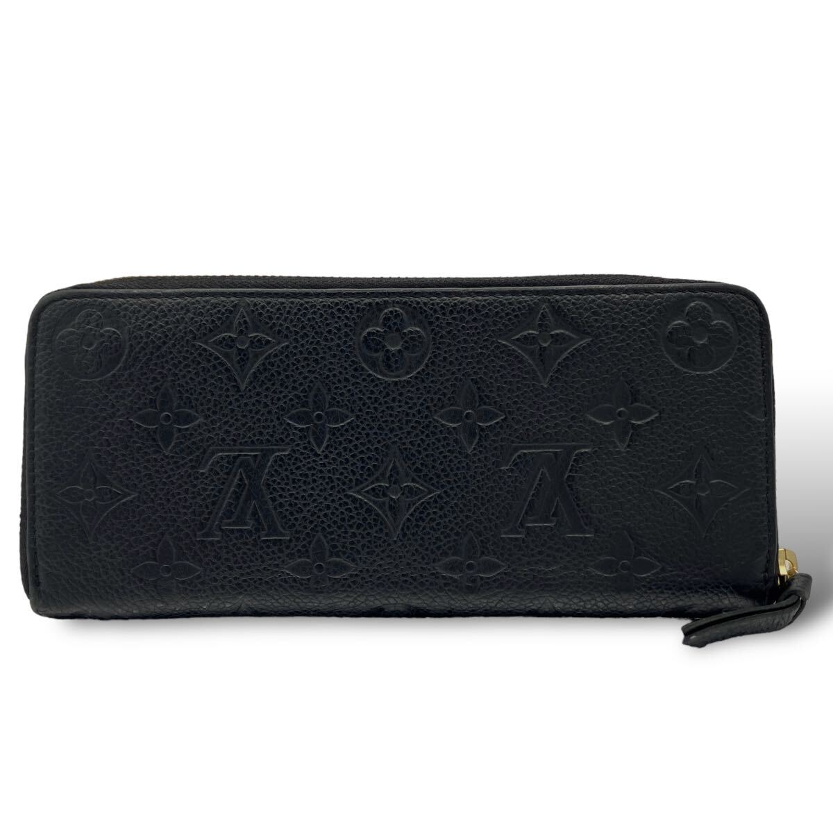 1円■美品 ルイヴィトン LOUIS VUITTON モノグラム アンプラント ポルトフォイユクレマンス ジッピーウォレット 長財布 新型 現行 ノワールの画像3