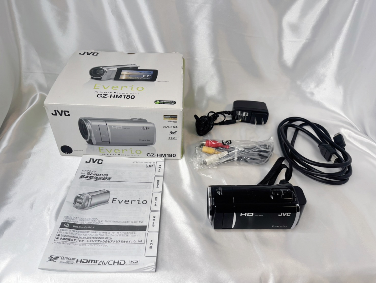 10000-5-SK18-JVC ビクター-Everio GZ-HM 180 ハイビジョンメモリームービー-通電確認済_画像2