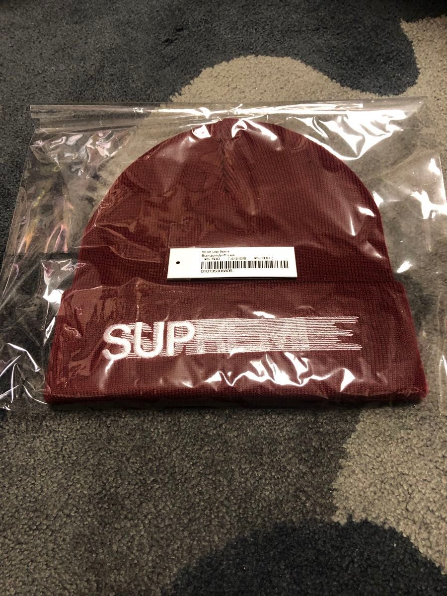 Supreme 23ss week2 / Motion Logo Beanie / Burgundy / Free