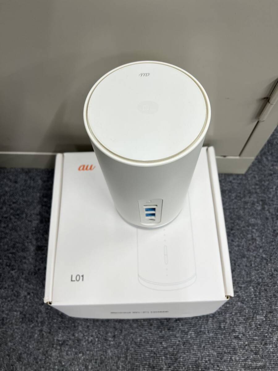 中古品 AU WiMAX Speed Wi-Fi HOME L01 WHITE HWS31SWUA_画像2