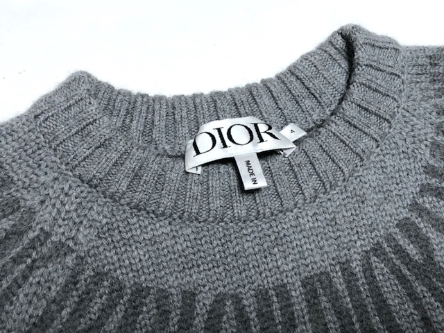 二点落札で送料無料！ 2A48 激レア！【極美品】ディオール Dior ウール 長袖ニット セーター キッズ 女の子 4才 男の子 プルオーバーの画像3