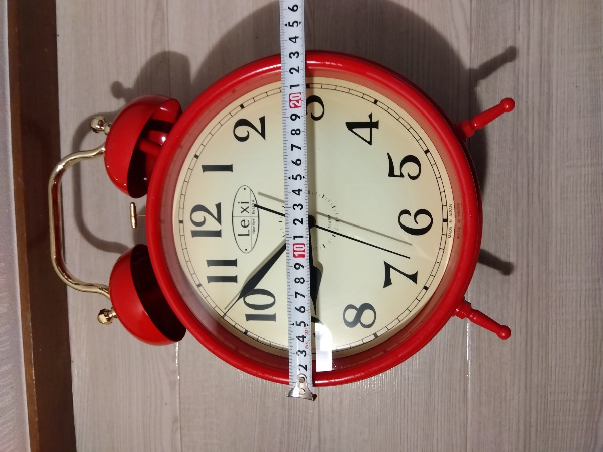 【A982】 ユニーク 目覚まし時計 大きいサイズ 置き時計 掛け時計 アナログ アラーム機能 Lexi 日本製_画像5