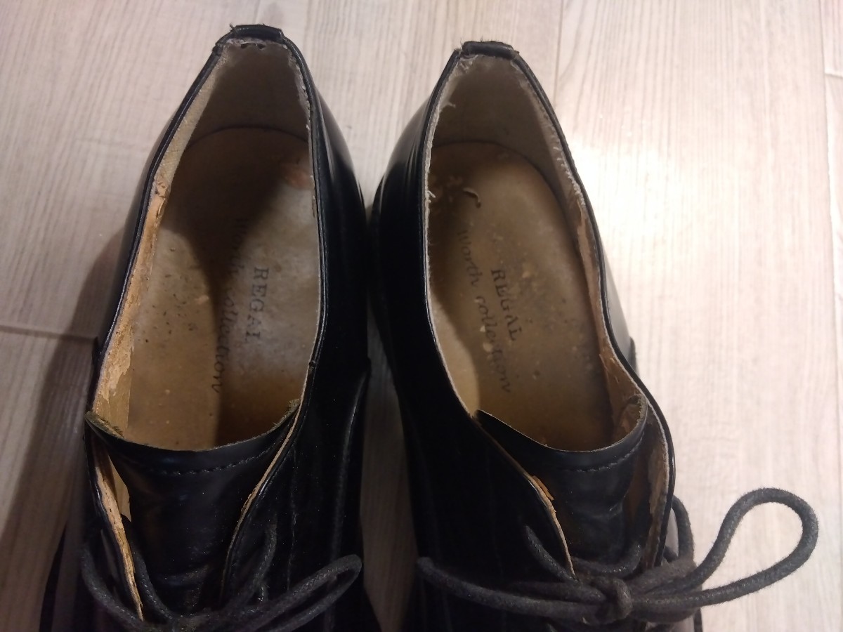 【A942】 REGAL 25.5cm リーガル メンズ 黒 ブラック レザーシューズ ビジネス 革靴 紳士靴の画像3