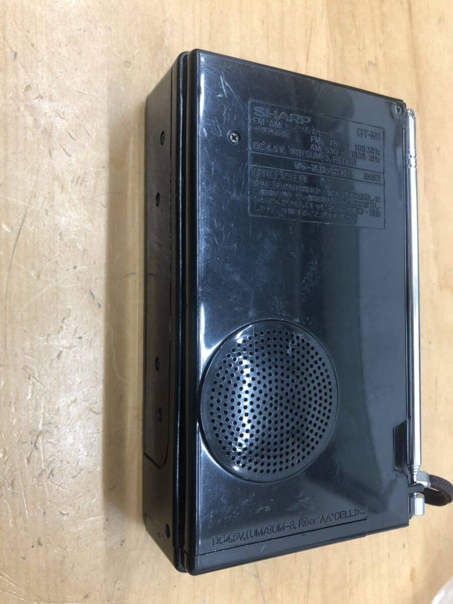 【c369】シャープ SHARP AUTO STOP QT M1 ラジオカセットテープレコーダー ブラックの画像2