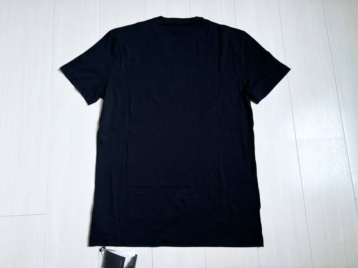 新品 EA7 EMPORIO ARMANI エンポリオアルマー二 Tシャツ ロゴプリント 半袖 コットン TRAIN VISIBILITY 黒 ブラック L △3_画像2