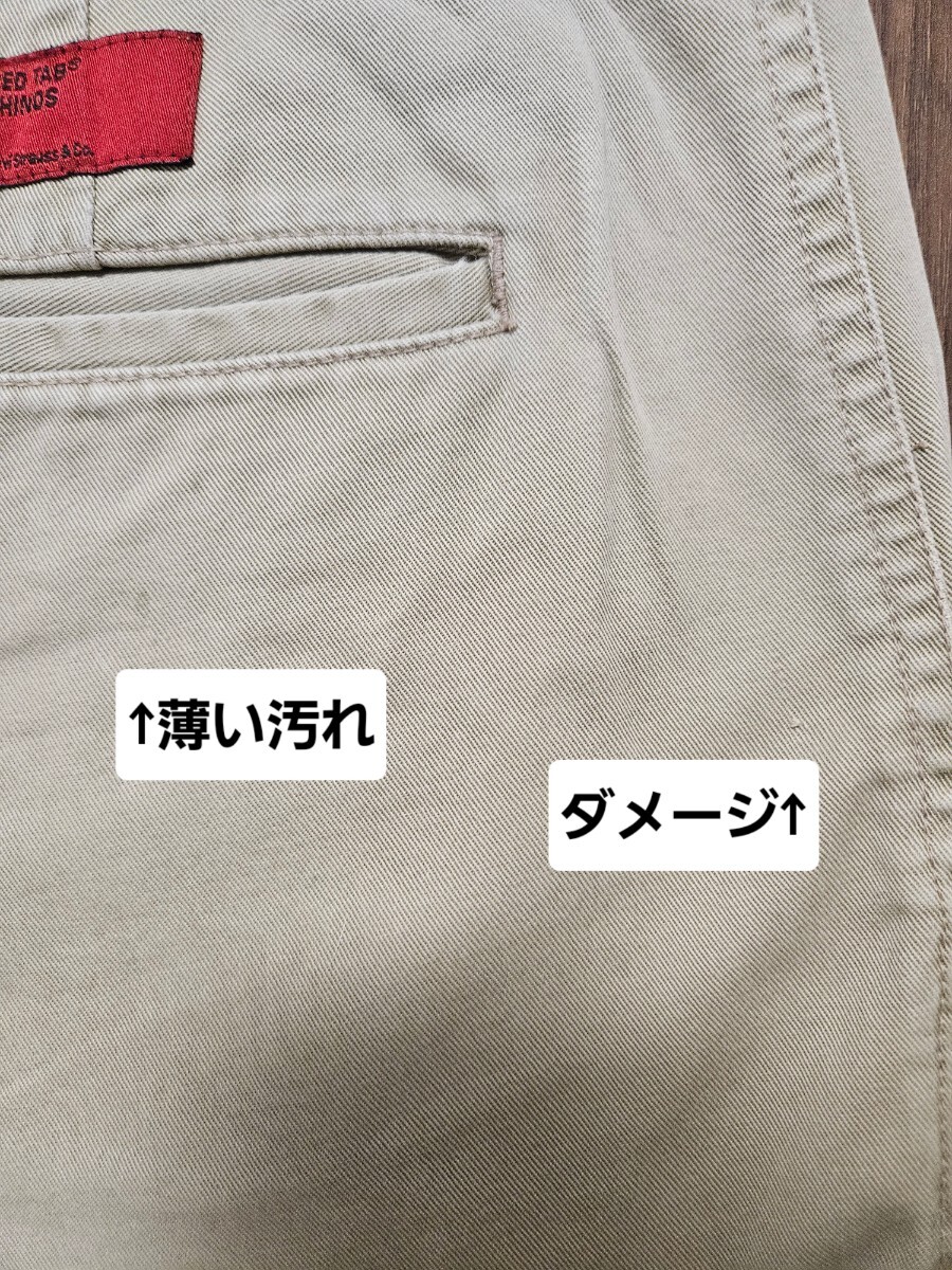 00s LEVI'S RED W32 チノハーフパンツ メンズ リーバイス レッド _画像7