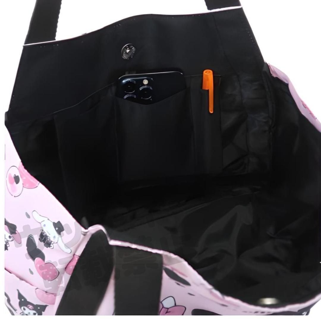  Sanrio герой zba Rune сумка большая сумка черный mi Kitty My Melody Cinnamoroll большая вместимость легкий 