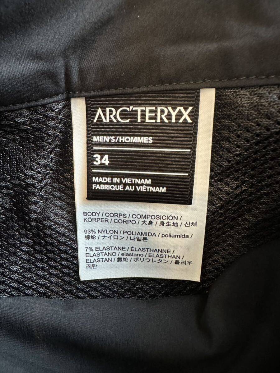 一回使用のみ　ARC'TERYX / 軽量・Acrople Jogger / black / 34 Waist - Regular アークテリクス アクロープル ジョガーパンツ　黒 _画像3