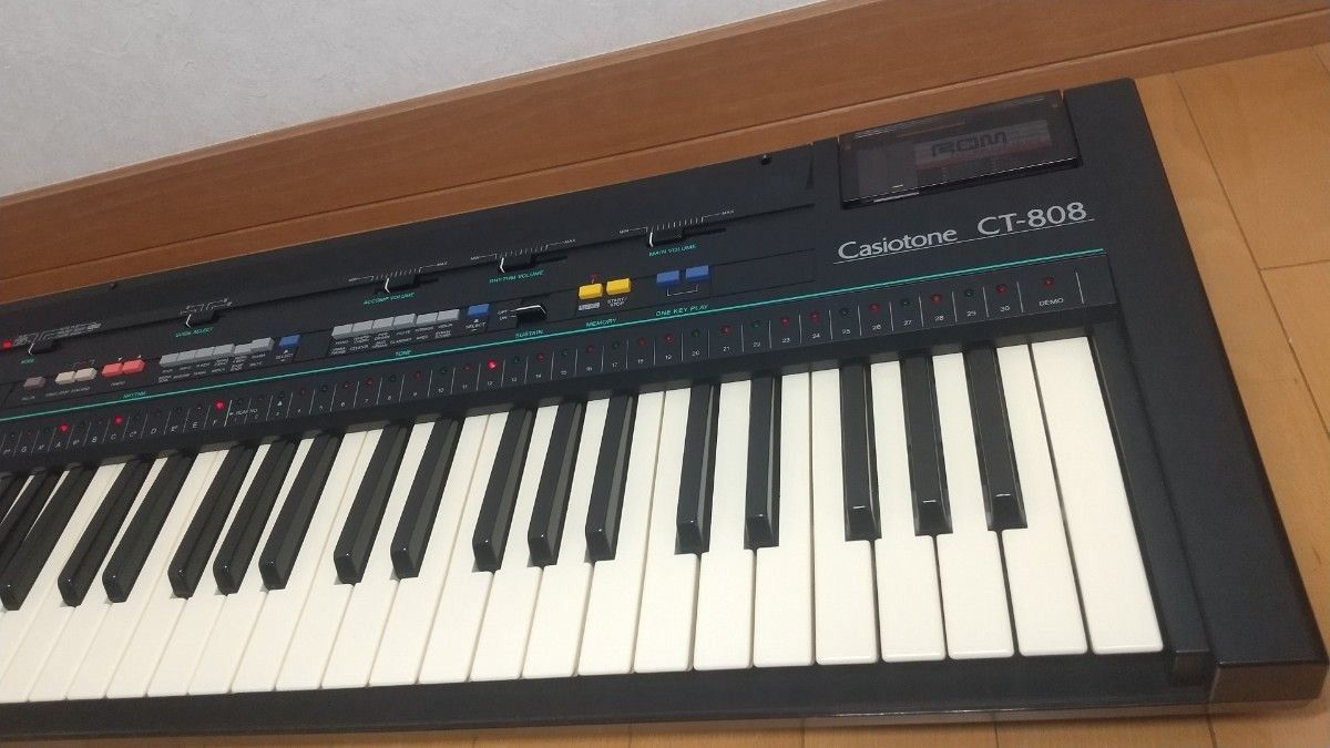 【希少】レア CASIO Casiotone カシオトーン CT-808 電子キーボード 電子ピアノ シンセサイザー  ROM付き