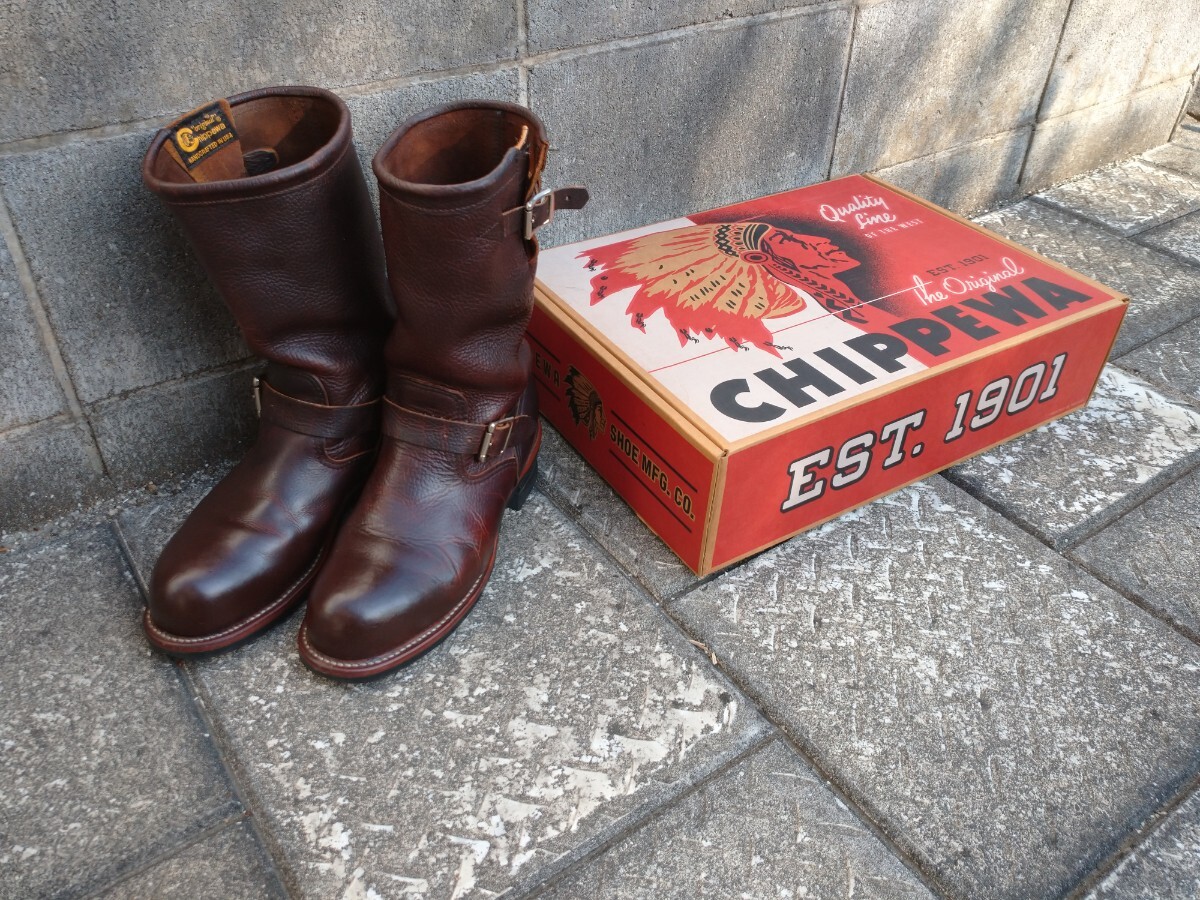 CHIPPEWA チペワ エンジニアブーツ 1901M69 スティールトゥ 11インチ 黒タグ サイズ US8.5E_画像2