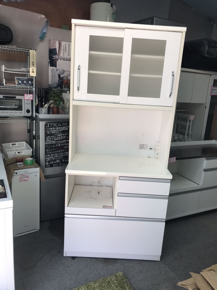 ニトリ キッチンボード 食器棚 幅90 炊飯器置場ありの画像1