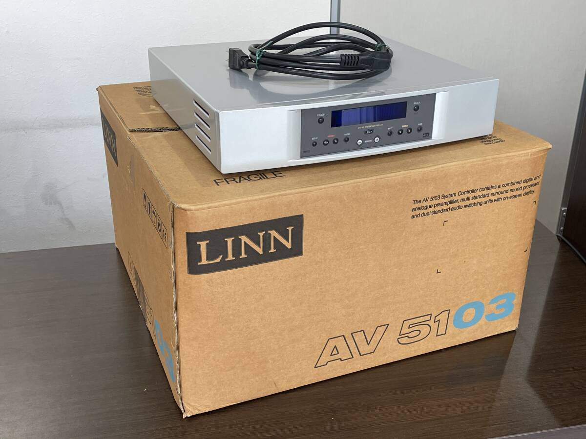 ★【AVコントロールアンプ本体＋電源ケーブル】LINN (リン) AV システムコントローラー AV5103★ジャンク品 元箱付き