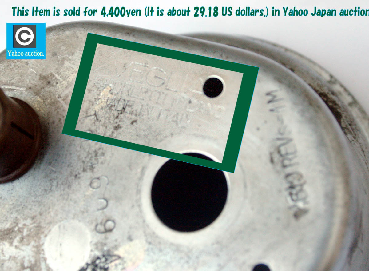  rare!60 period genuine products * Lambretta 2 type for (Li & TV) VEGLIA made speed meter case at that time mono present condition sale goods materials research for also *1 type also use possible 