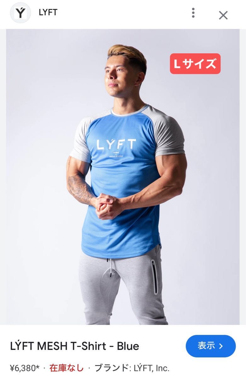 LYFT MESH T-Shirt  リフト Tシャツ メッシュ トレーニングウェア Lサイズ