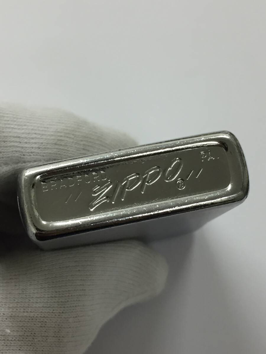 1円～！ZIPPO ジッポ ライター ASAHI GLASS 旭硝子 アサヒガラス 現AGC 筆記体 ロゴ シルバー 1978年 オイルライター 喫煙具 着火確認済み_画像6