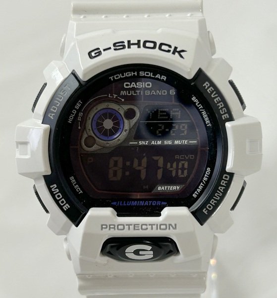 ◎【CASIO/カシオ】G-SHOCK GW-8900A-7JF ホワイト 腕時計 20気圧防水 タフソーラー 箱あり 中古品/kb3062