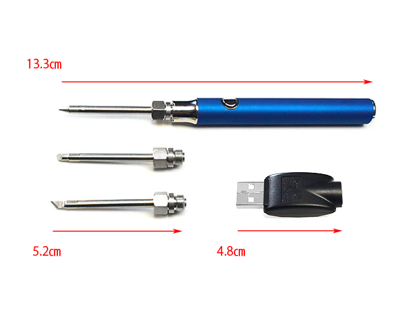 ■ 半田こて先付属/USB充電器付ペン型バッテリー ■_画像3