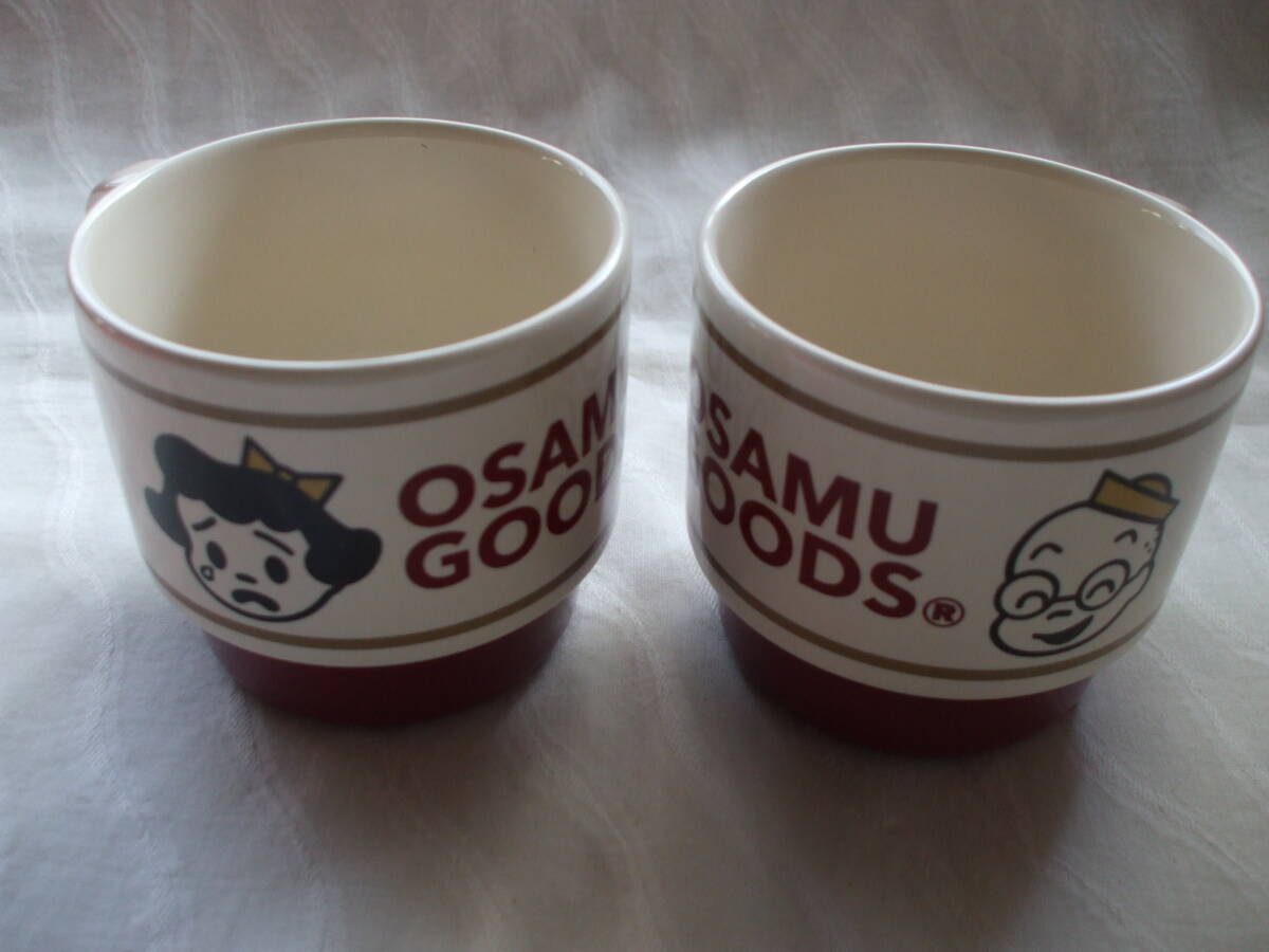 オサムグッズ × 靴下屋 コラボマグカップ 同柄2客　スタッキングマグカップ　レトロトラッド　OSAMU GOODS/原田治　ベティ＆ジョージ_画像5