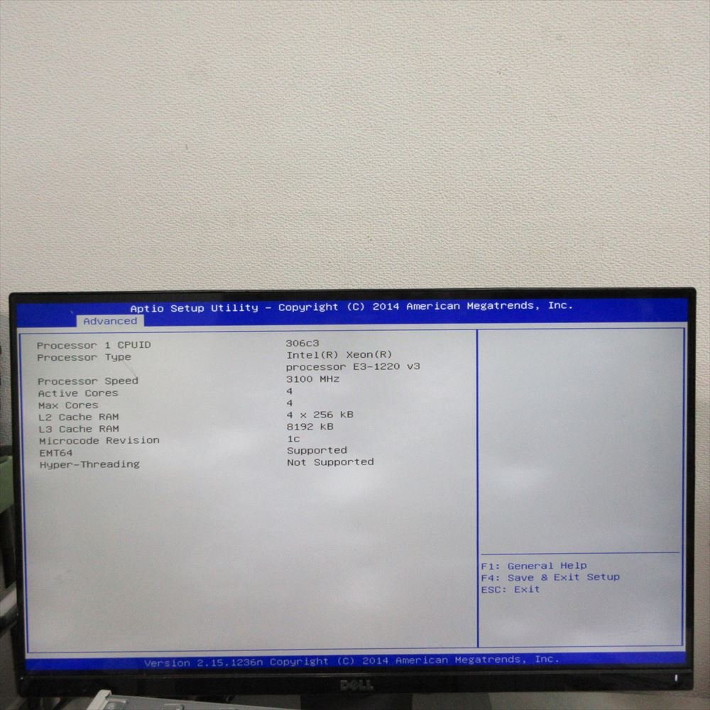 [3924]NEC Express5800/T110ｇ-E（4C/E3-1220v3）N8100-2186Y Xeon E3-1220 v3 3.1GHz マザーボード GA-6LASV1 BIOS OK ジャンクの画像10