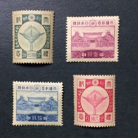 戦前記念切手 昭和大礼 4種完揃 未使用 NH 美品の画像1