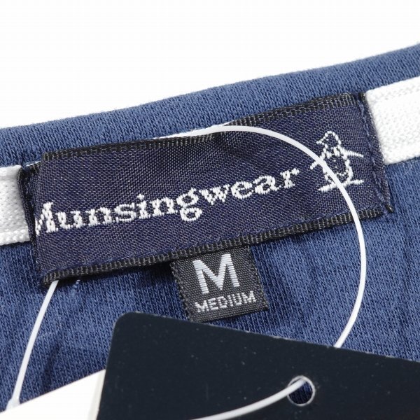 新品1円～★Munsingwear マンシングウェア メンズ 長袖 ヘンリーネック ロゴ 長袖カットソー スウェット L ネイビー◆7038◆_画像7