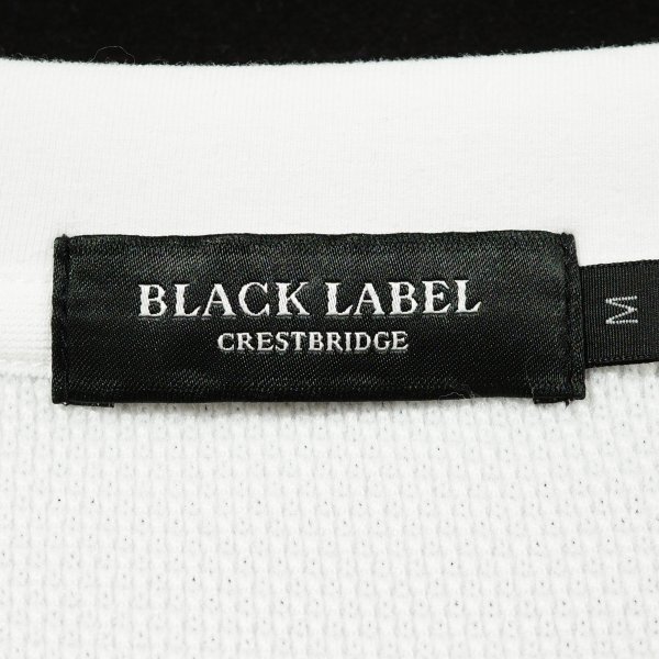  новый товар 1 иен ~* обычная цена 3 десять тысяч BLACK LABEL Black Label k rest Bridge картон вязаный проверка Logo тренировочный футболка M белый *7632*