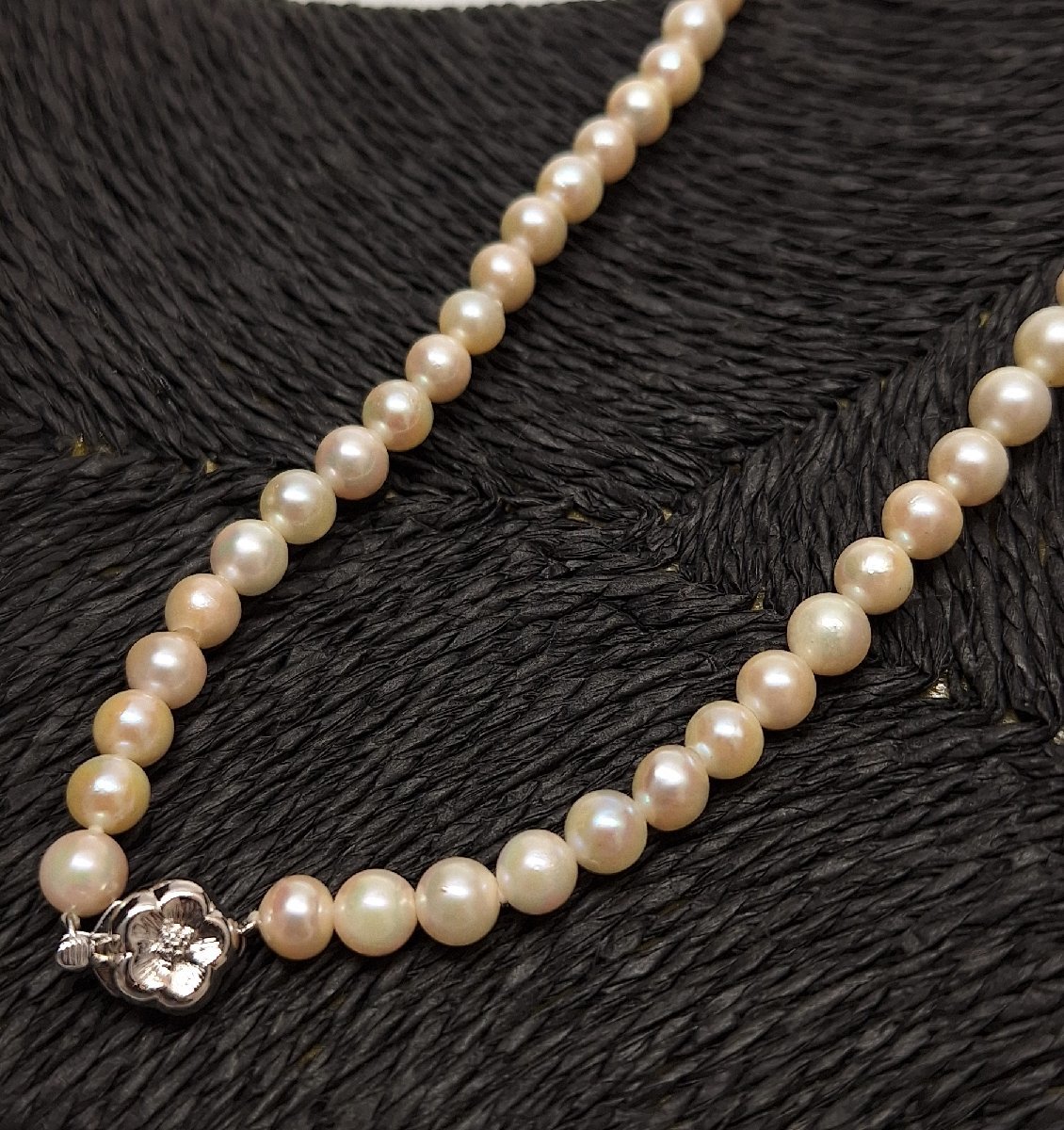 *98[T.B] beautiful goods ... pearl pearl necklace 6mmup-41cm A*