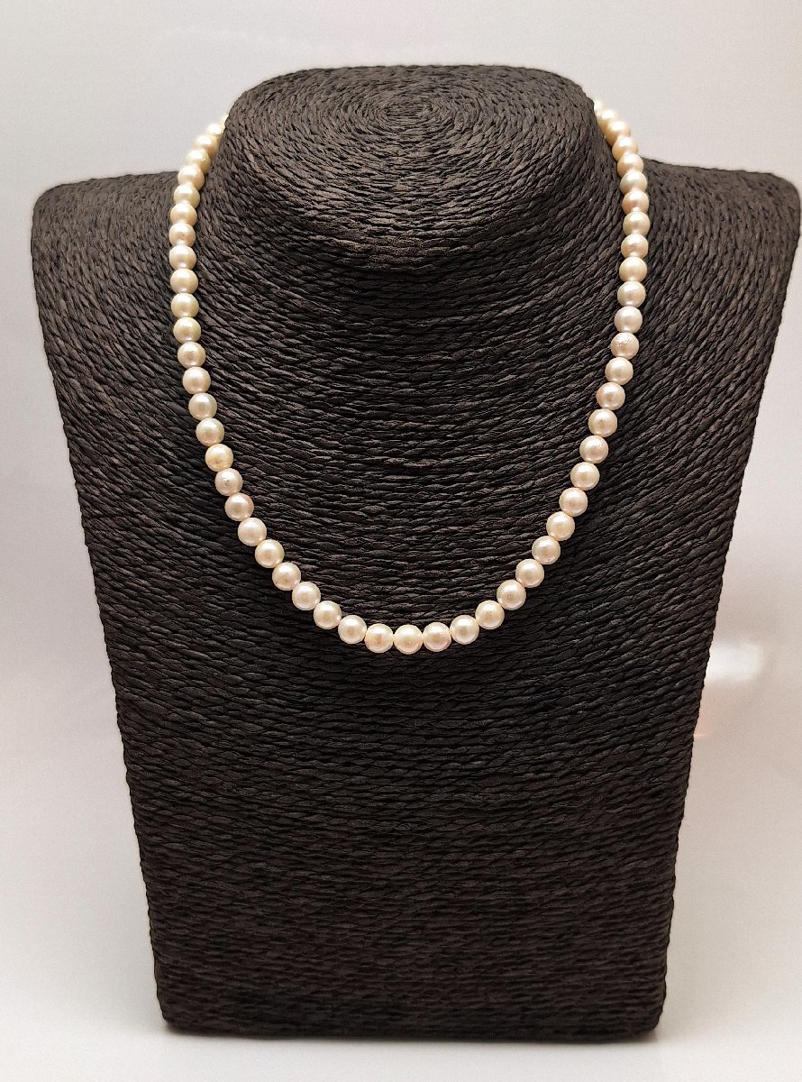 *98[T.B] beautiful goods ... pearl pearl necklace 6mmup-41cm B*