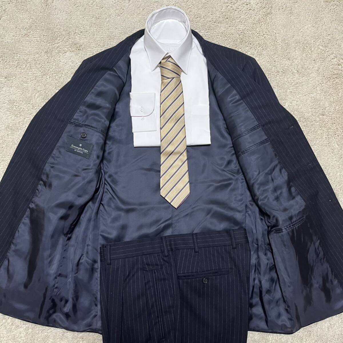 XXL! Ermenegildo Zegna [ gentleman. ..] Zegna SU MISURA suit setup jacket navy navy blue large size 52