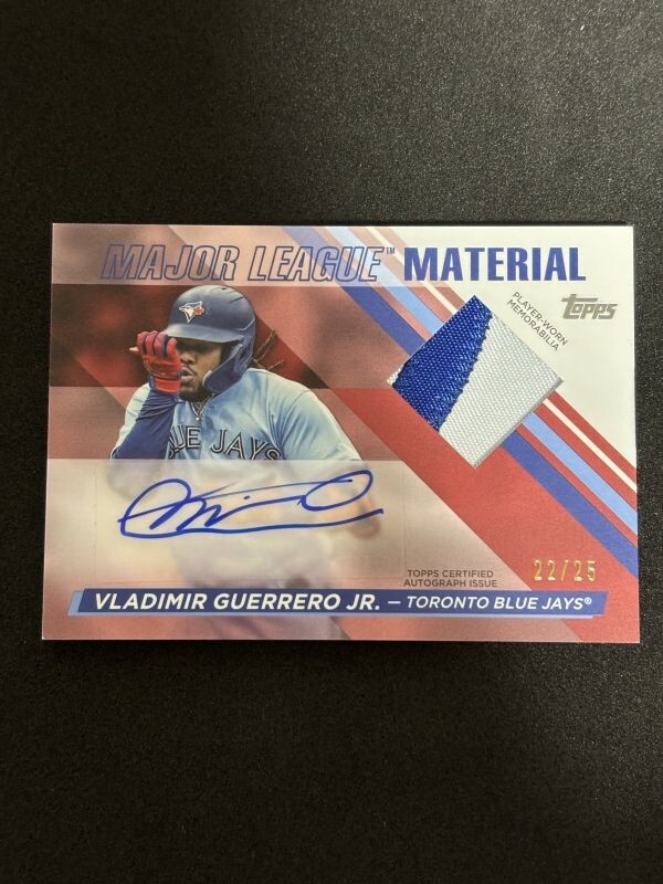 2024 Topps Series1 Baseball Vladimir Guerrero Jr. MAJOR LEAGUE MATERIAL Auto /25_画像1