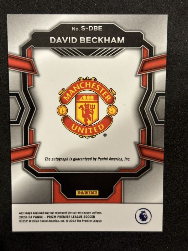 2023-24 Panini Prizm Premier League Soccer David Beckham Autoの画像2