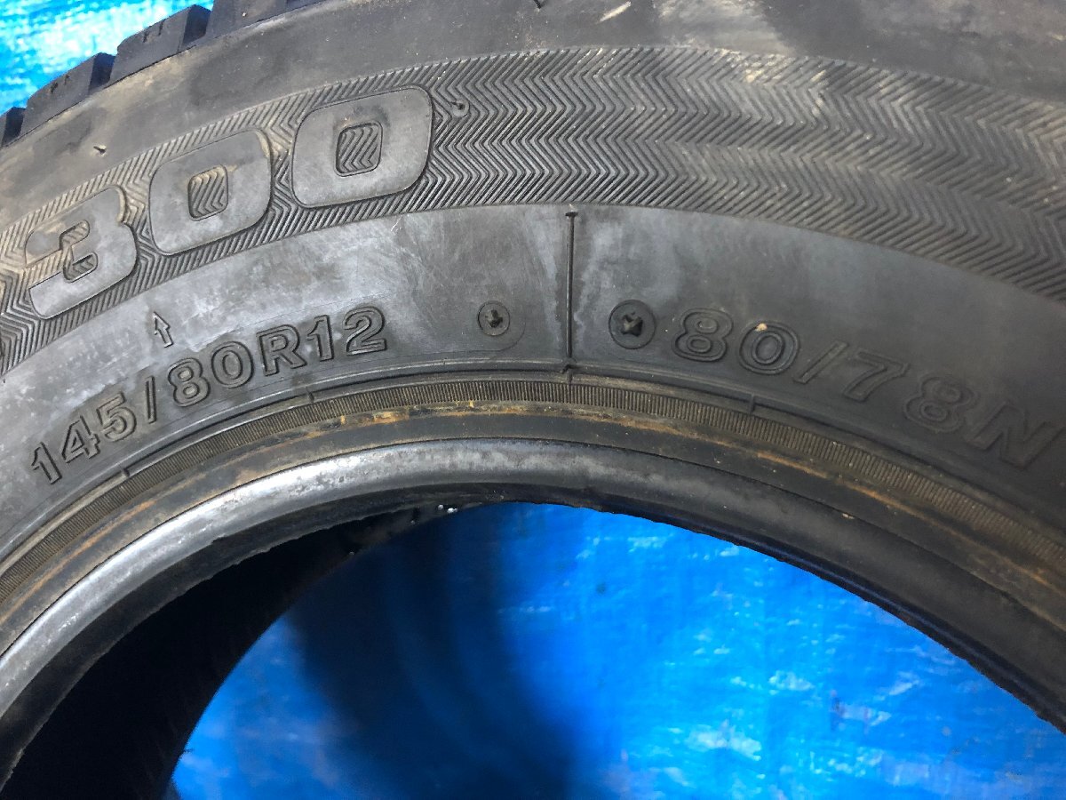 BRIDGESTONE ブリヂストン W300 145/80R12 80/78N LT 2023年製 9部山 2本 軽トラック 等に_画像7