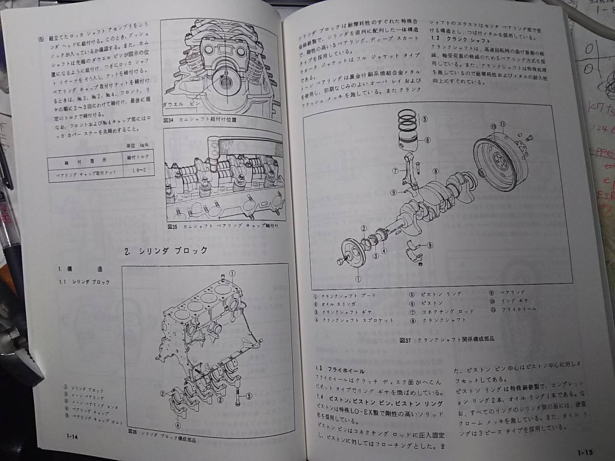 ★☆三菱 ジープ ４Ｇ５３ エンジン整備解説書 74年９月☆★の画像2