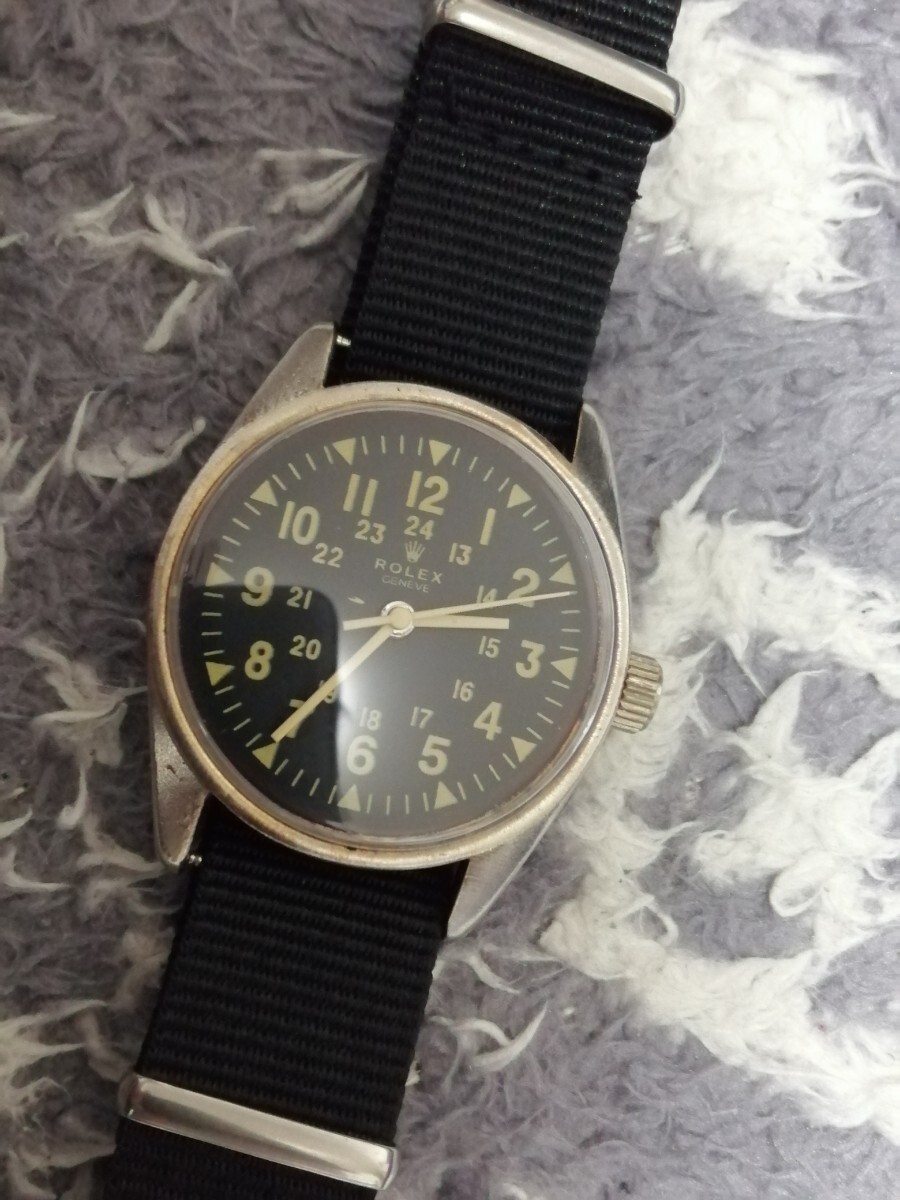  antique Rolex army for clock ROLEX hand winding Vietnam war America army military watch Army watch men's wristwatch 