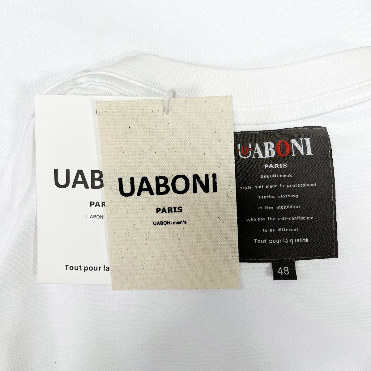 個性EU製＆定価2万◆UABONI*Paris*半袖Tシャツ*ユアボニ*パリ発◆高級 コットン100％ 吸汗 薄手 カットソー モノグラム Bearbrick M/46_画像8