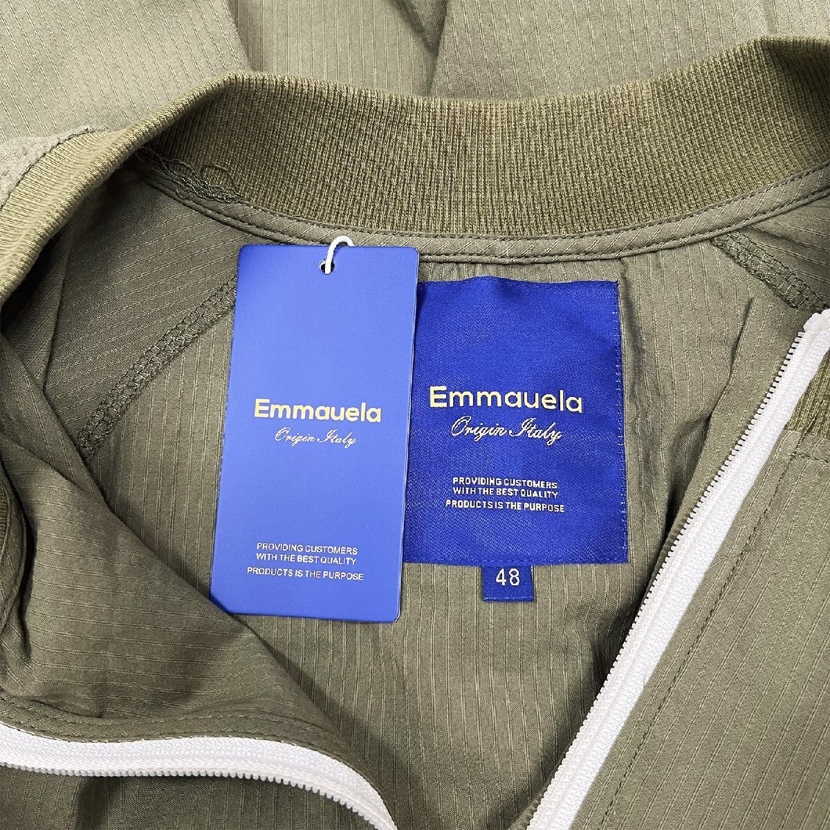 定番・半袖Tシャツ 定価2万◆Emmauela・イタリア・ミラノ発◆コットン100％ 個性 通気 速乾 オシャレ ハーフジップ カットソー トップス XL_画像8