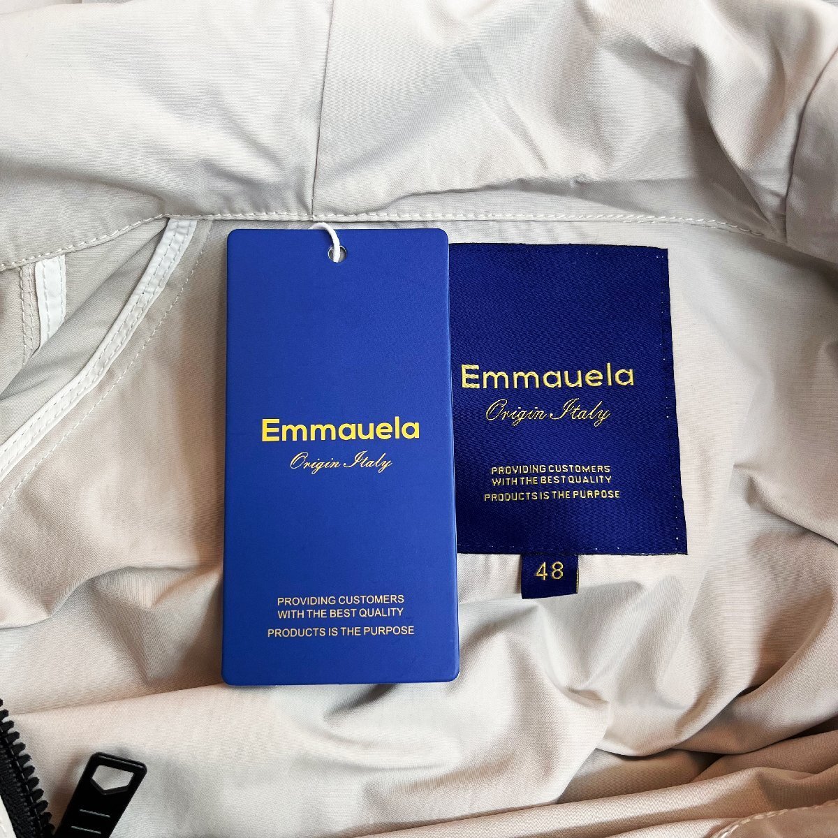 ★★定番・パーカー 定価3万◆Emmauela・イタリア・ミラノ発◆上品 薄手 個性 通気 プルオーバー 防風 アウター フーディー ユニセックス L_画像9