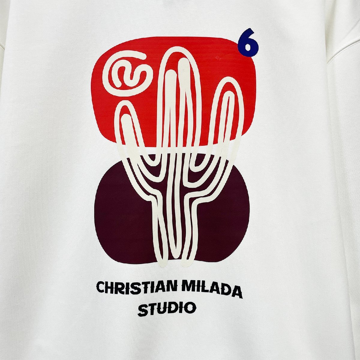 定価4万★christian milada・ミラノ発・トレーナー★綿100％ 柔らかい 個性 スウェット トップス 手描き風 スタイリッシュ 日常 XL/50_画像5