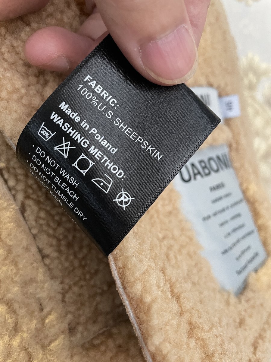  top class EU made & regular price 28 ten thousand *UABONI*Paris*boma- jacket *yuaboni* Paris departure * highest grade sheep leather USAF*TYPE B-3 mouton -ply thickness ultimate ground protection against cold L/48 size 