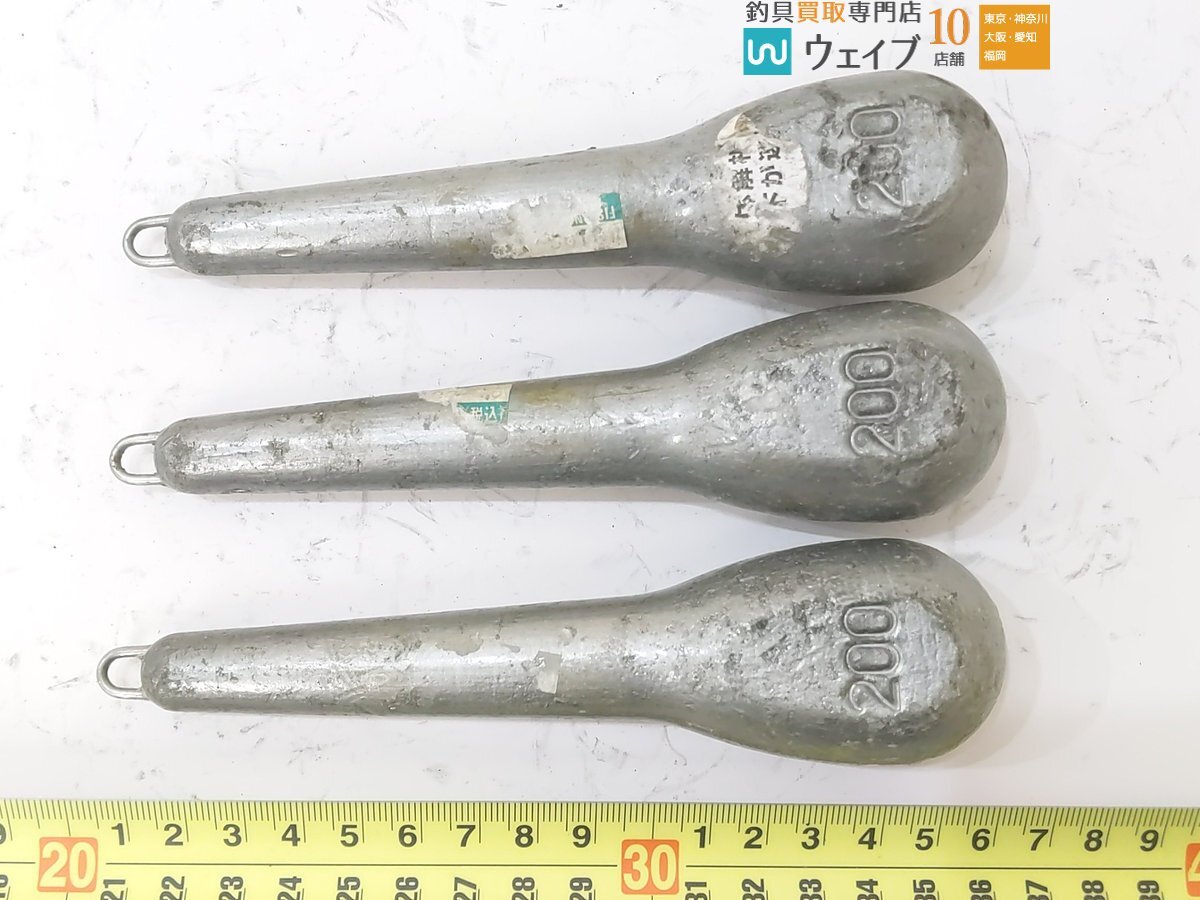 胴突き 下オモリ スカリー 錘 150号・200号 計10点 約6.8Kgの画像4