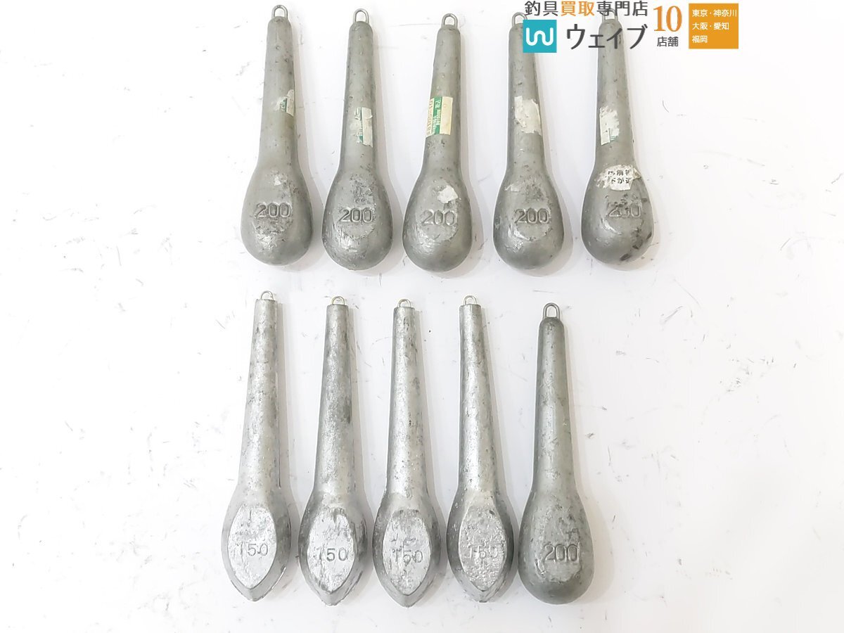 胴突き 下オモリ スカリー 錘 150号・200号 計10点 約6.8Kgの画像1