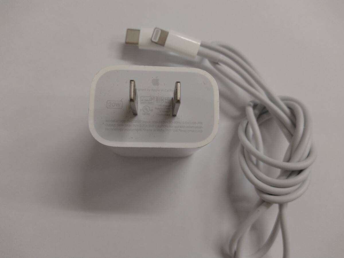 ■純正 Apple アップル 20W USB-C電源アダプタ a2305 emc 3597 USB-C - Lightning充電ケーブル  24 Cの画像1