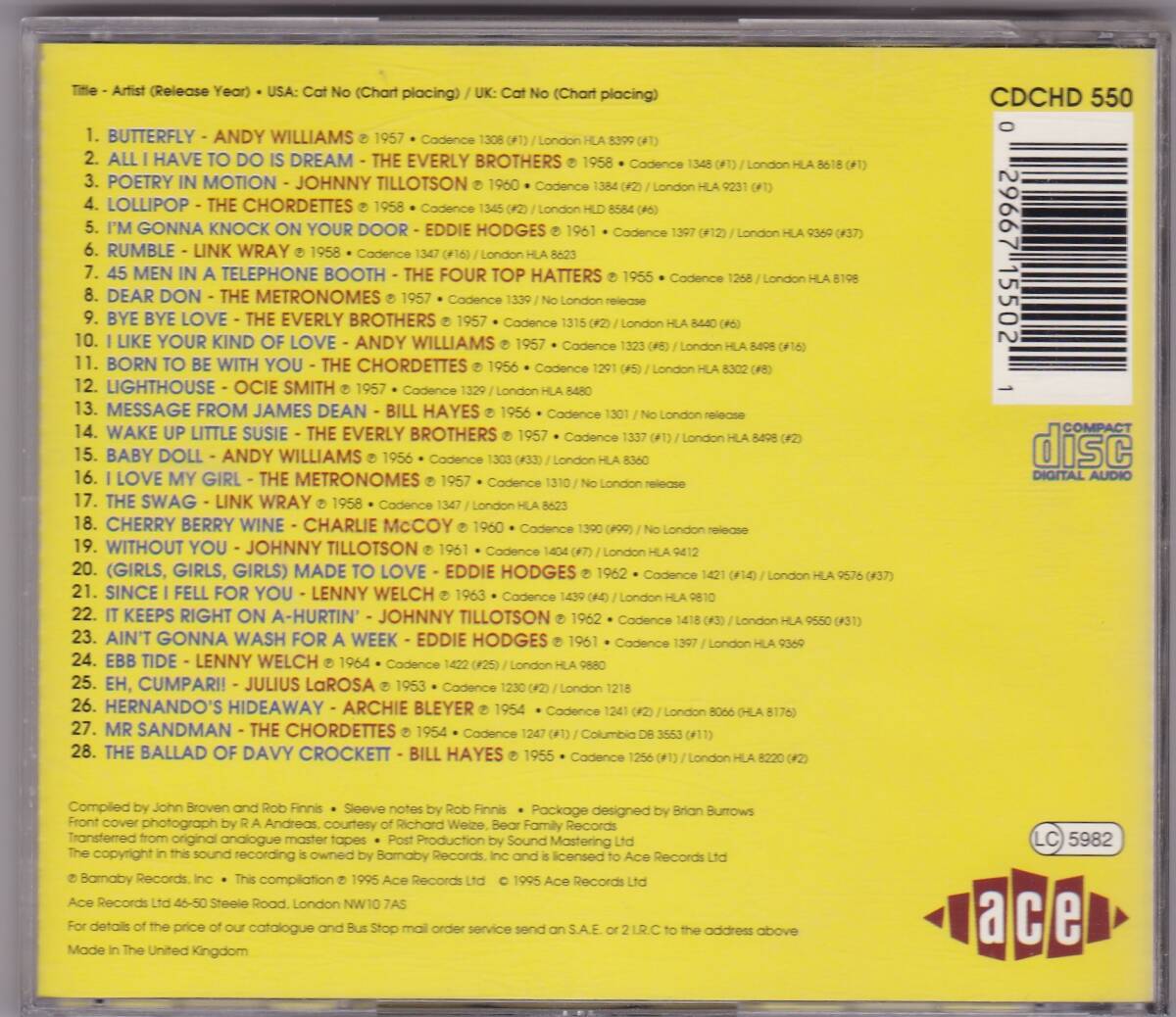CD『 The Cadence Story 』ケーデンス・レコード オールディーズ_画像2