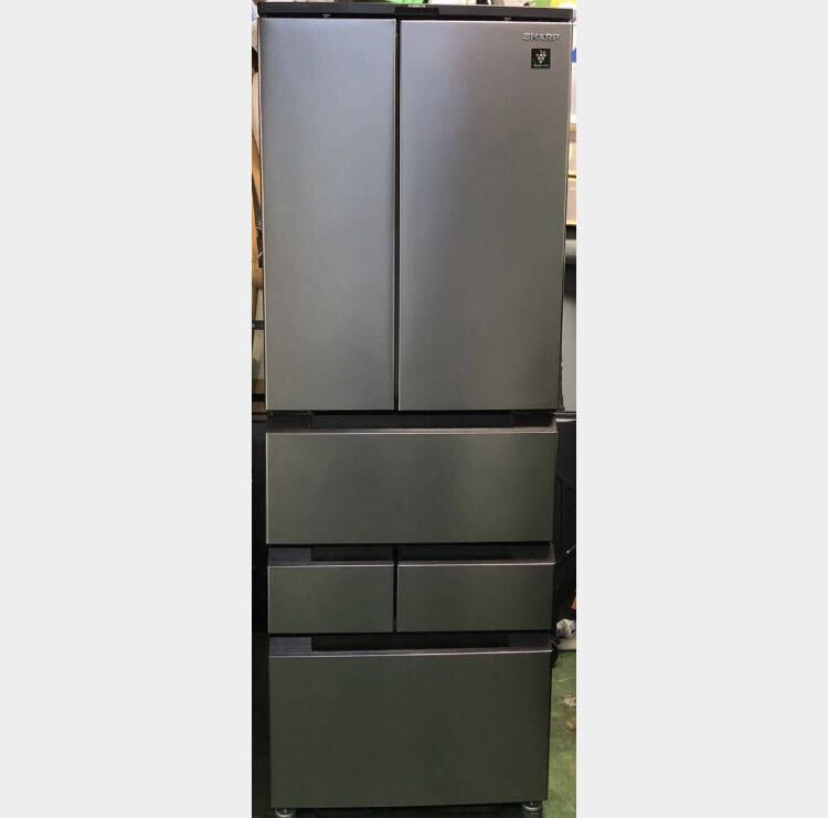 SHARP シャープ SJ-MF46J-H 457L 冷凍 冷蔵庫 ノンフロン 観音開き 2022年製 家電 中古 直接引き取り可◎です。(横浜市鶴見区)の画像1