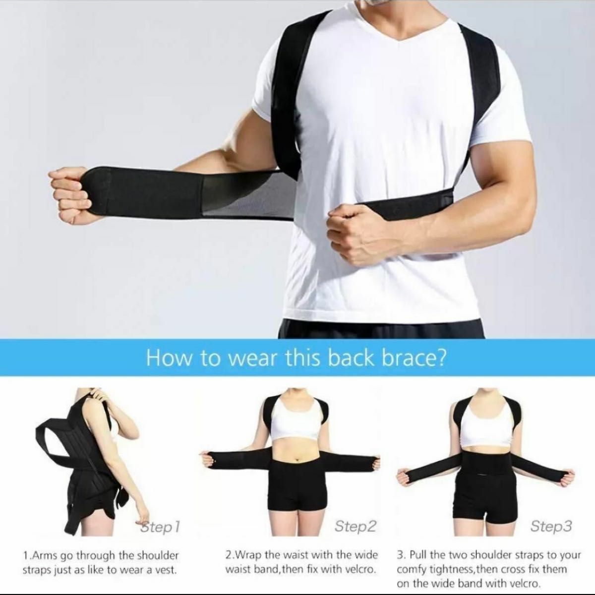 XL size posture correction belt cat . correction lumbago improvement stiff shoulder cancellation ventilation eminent smartphone neck supporter cat . correction belt posture improvement man and woman use 