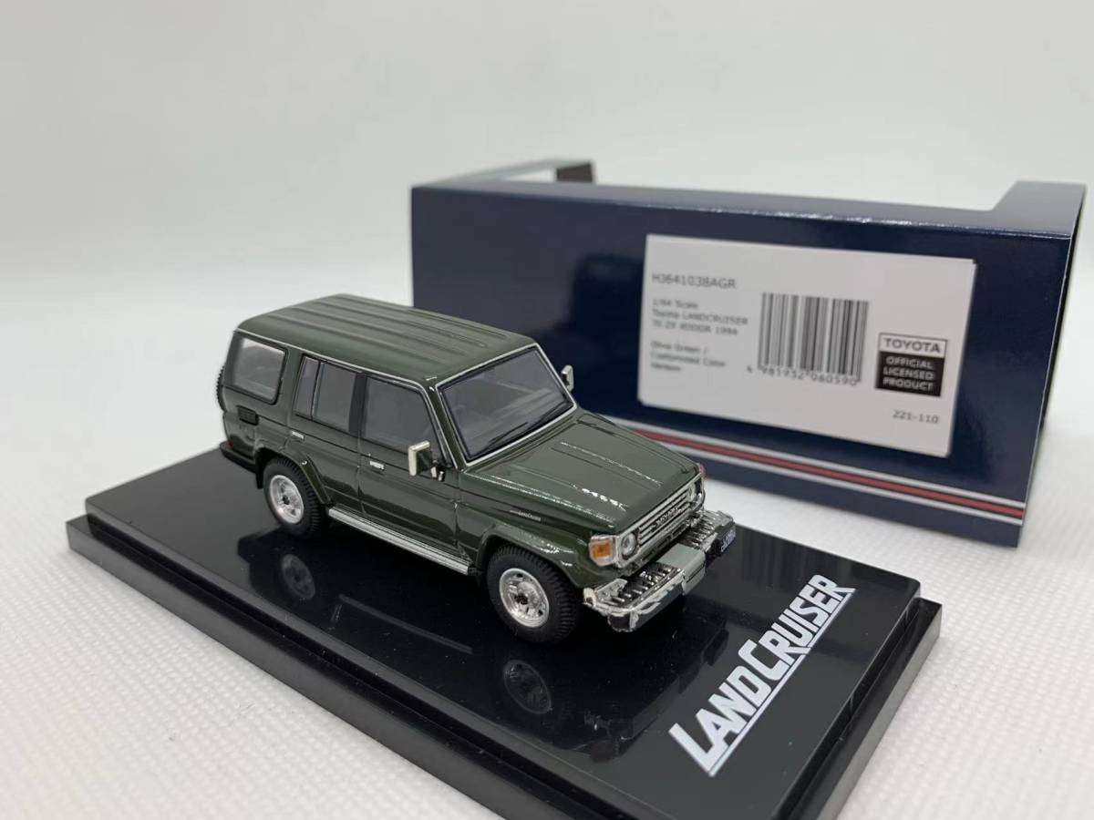 ホビージャパン 1/64 トヨタ ランドクルーザー Hobby Japan Toyota Landcruiser 70 ZX 4DOOR 1994 グリーン J04-L-222_画像4